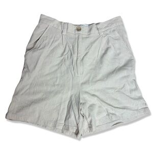 ASOS Design Linen Blend Cream High Waist Shorts